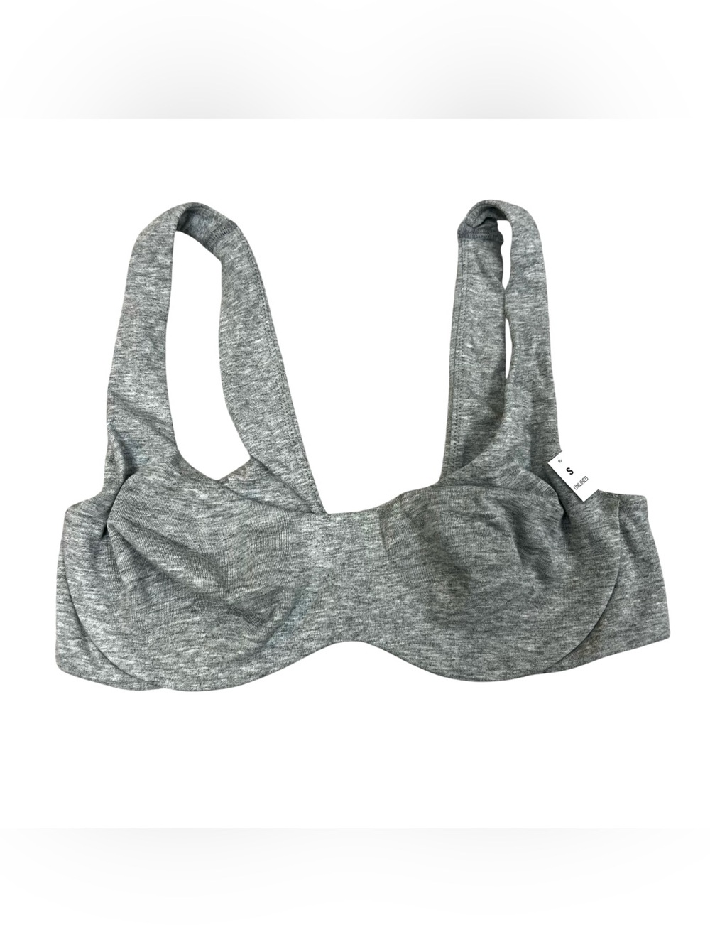 Victoria’s Secret Pink Base Cotton Unlined Scoop Bralette Grey Size S NWT